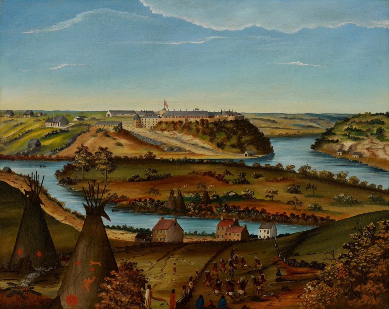 Utsikt over Fort Snelling, ca. 1850 av Edward K. Thomas