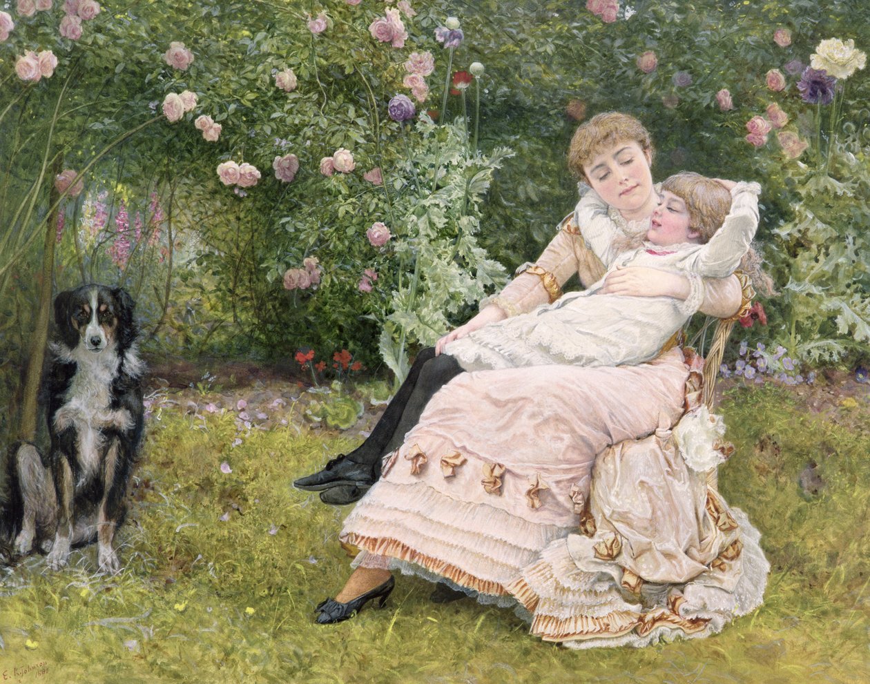 En hvil i hagen, 1900 av Edward Killingworth Johnson