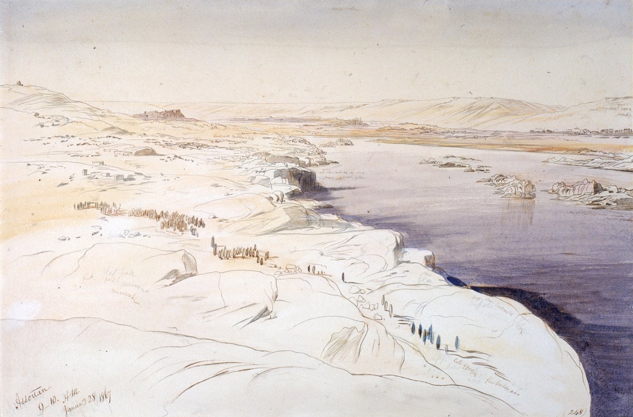 Assouan (blekk) av Edward Lear