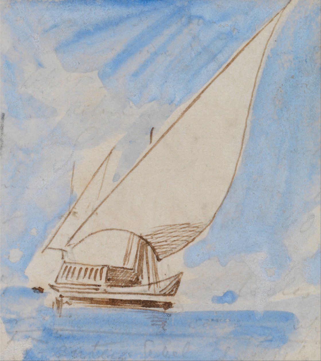 Båt på Nilen av Edward Lear