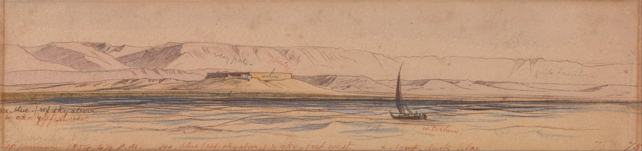 Båt på Nilen av Edward Lear