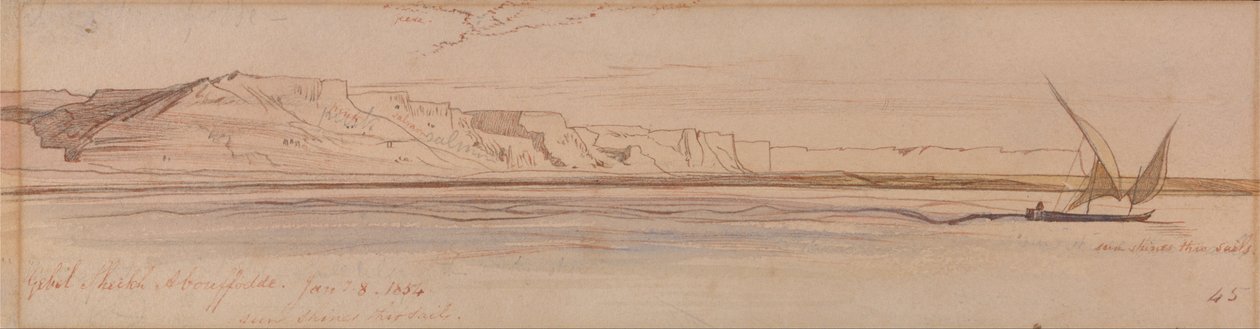 Jabal Sheikh Abu Fod av Edward Lear