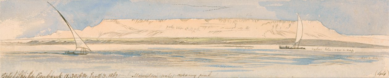 Mount Sheikh Mubarak av Edward Lear