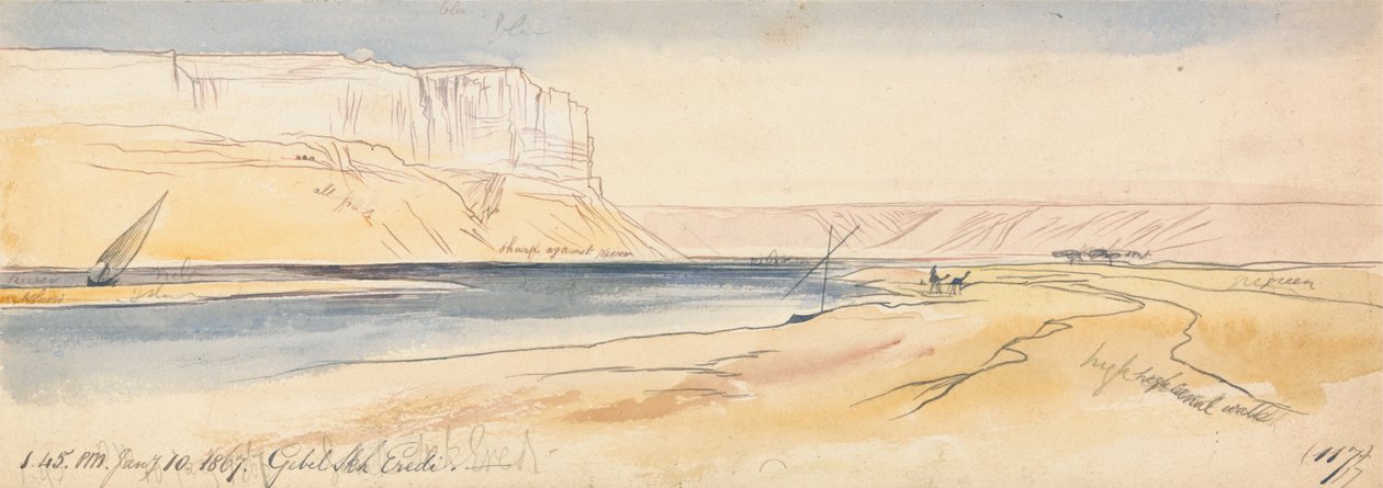 Jebel Sheikh -arvinger av Edward Lear