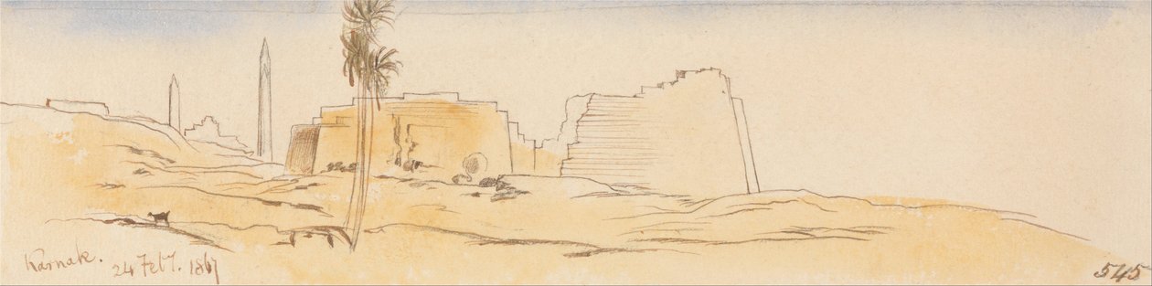 Karnak, 24. februar 1867 (545) av Edward Lear