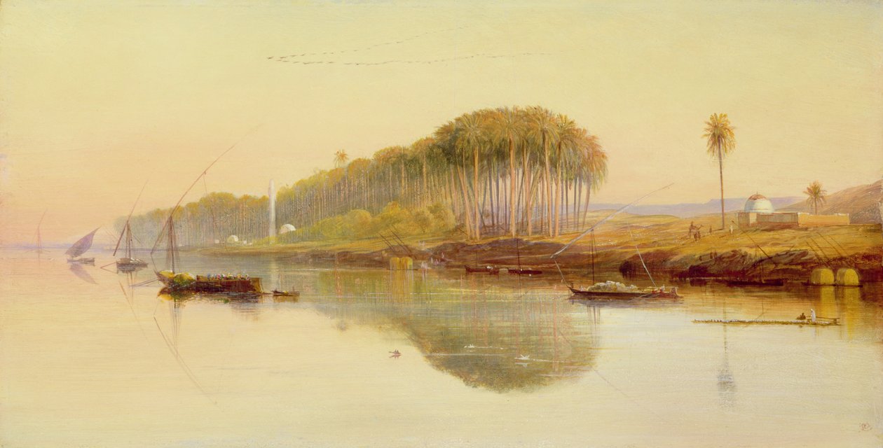 Sheik Abedah på Nilen, 1869 av Edward Lear