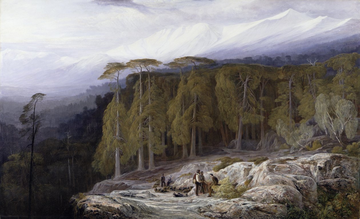 Skogen til Valdoniello, Korsika, 1869 av Edward Lear