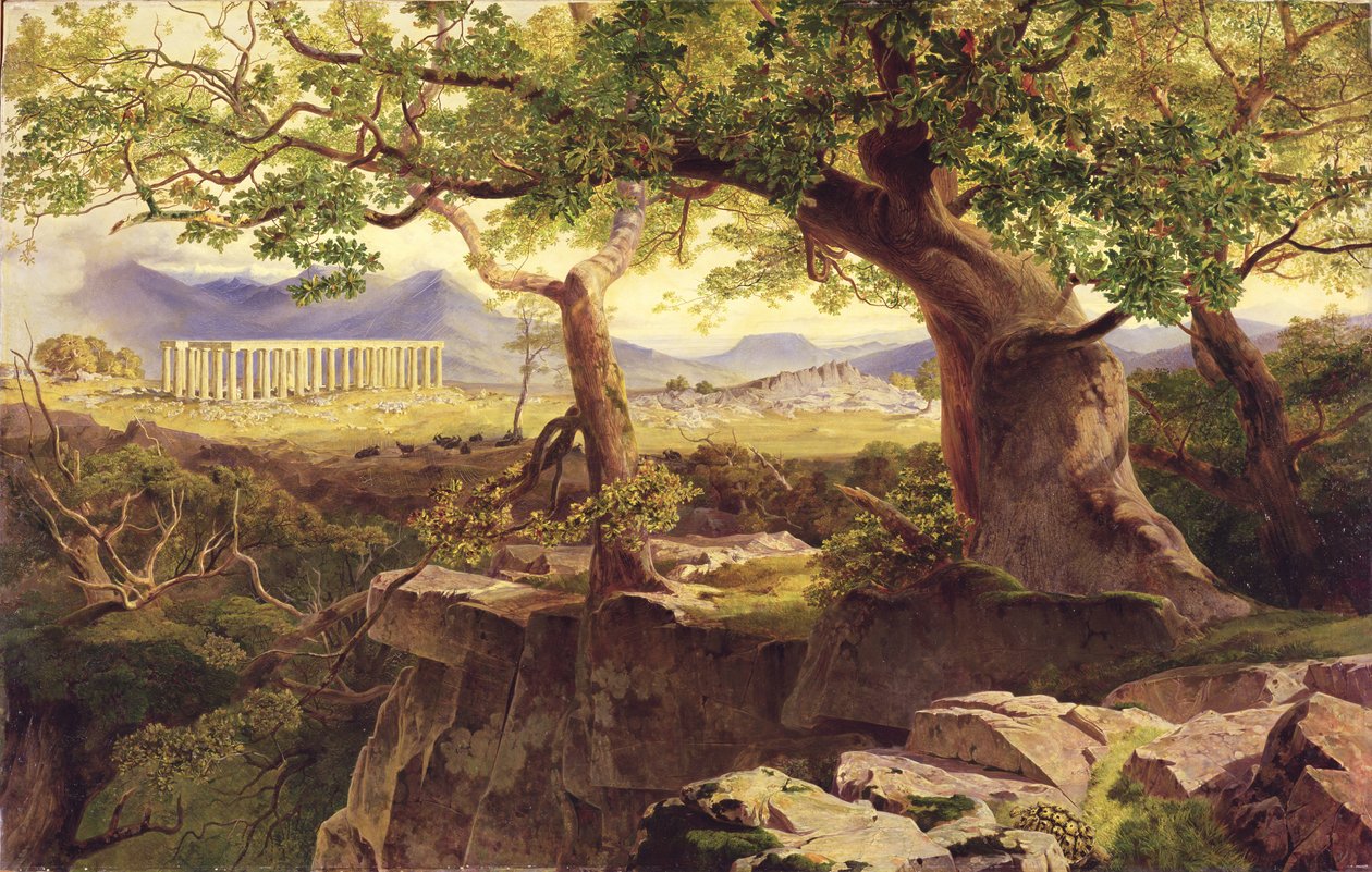 Apollon-tempelet, Bassae, 1854-55 av Edward Lear