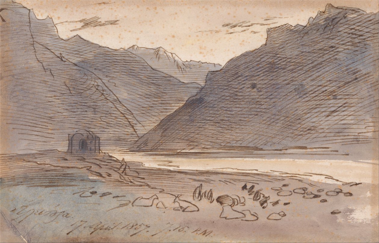 Vjose, 7-15. 17. april 1857 av Edward Lear