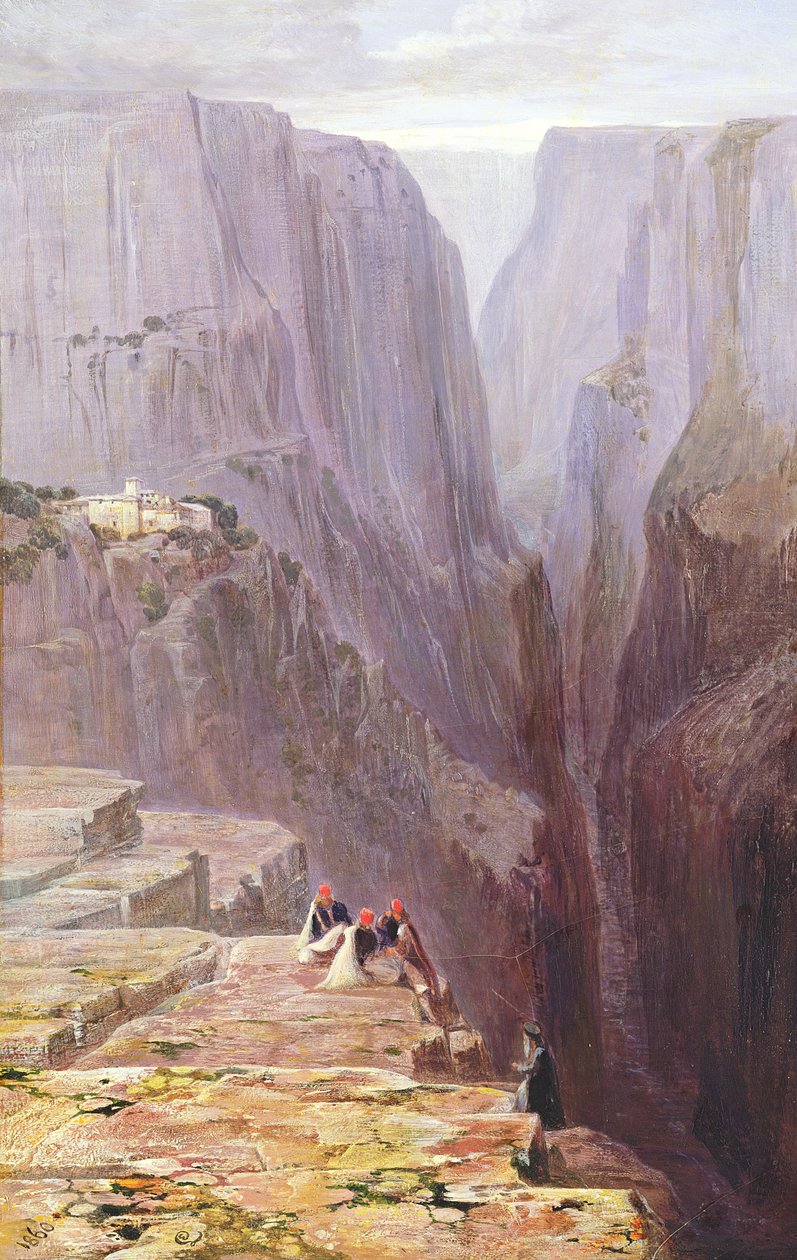 Zagori, Hellas, 1860 av Edward Lear