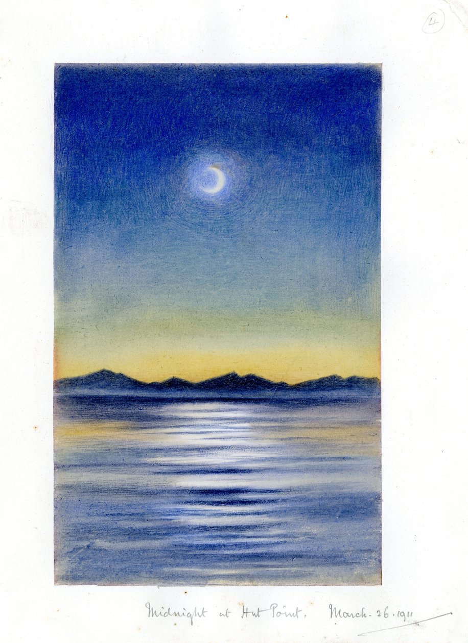 Midnatt ved Hut Point av Edward Adrian Wilson