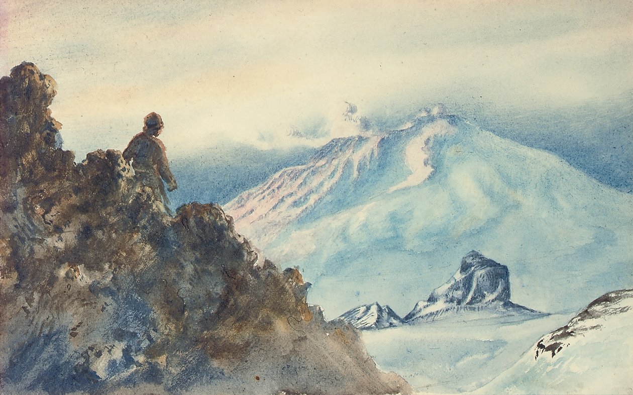 Mount Erebus og Castle Rock av Edward Adrian Wilson