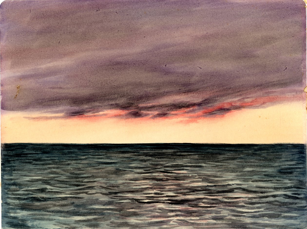 Soloppgang, 1910 (wc på papir) av Edward Adrian Wilson