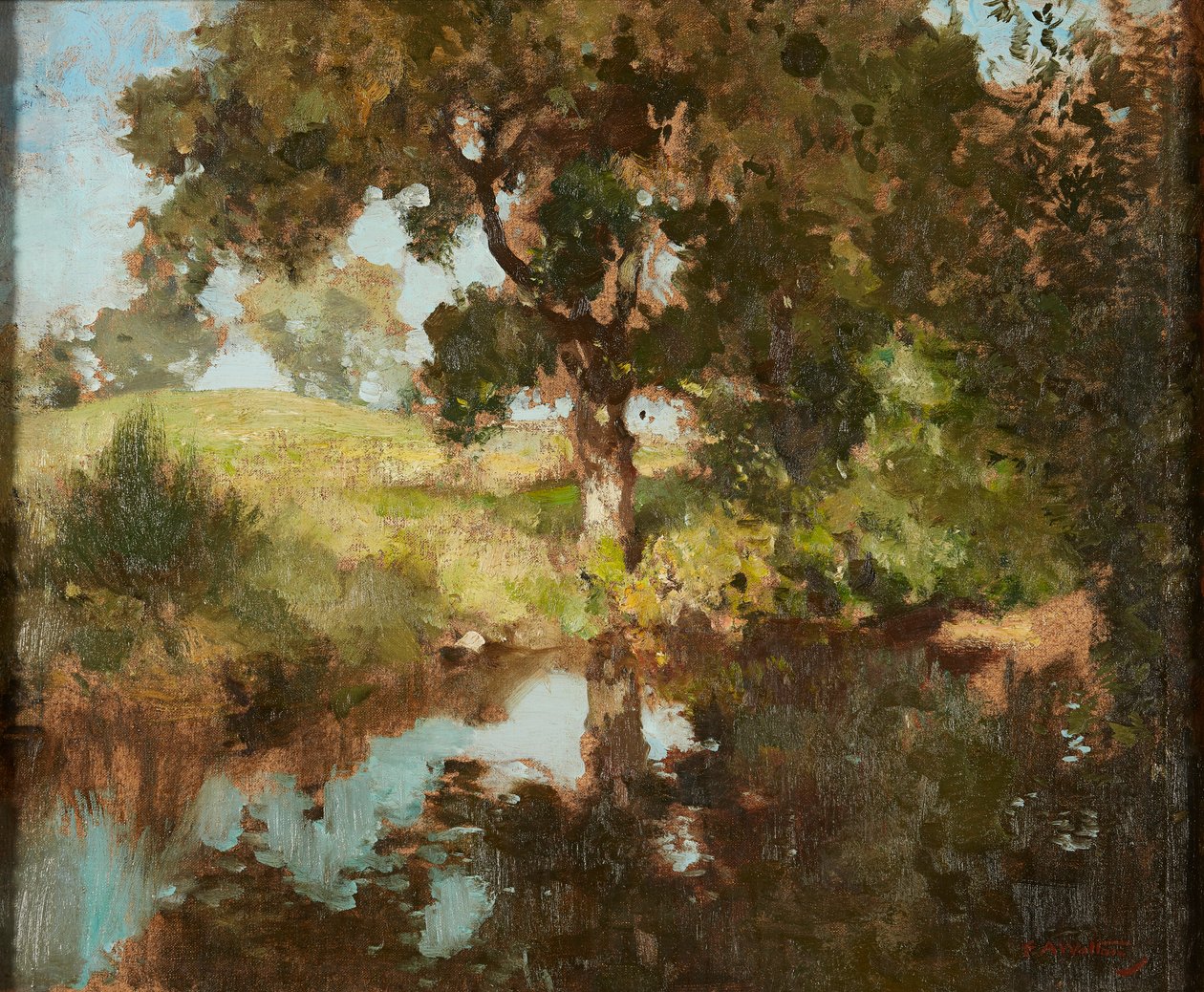 Summer Reflections (olje på lerret) av Edward Arthur Walton