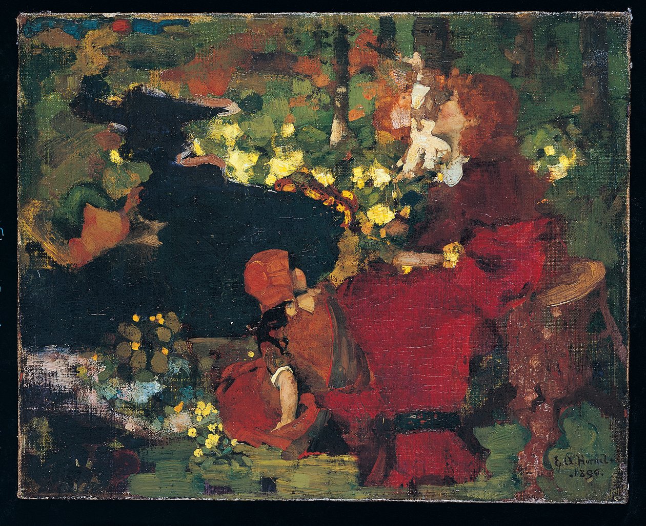 Et basseng i skogen av Edward Atkinson Hornel