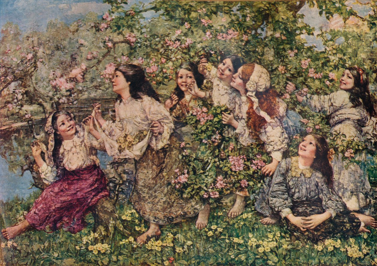A Spring Rundelay, 1910 1935 av Edward Atkinson Hornel