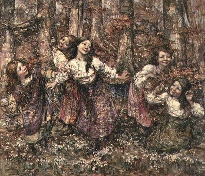 februar jomfruer av Edward Atkinson Hornel