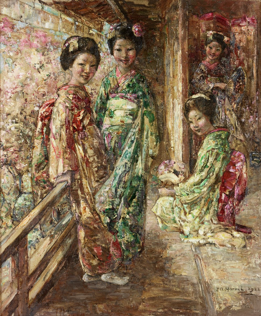 I en japansk hage av Edward Atkinson Hornel