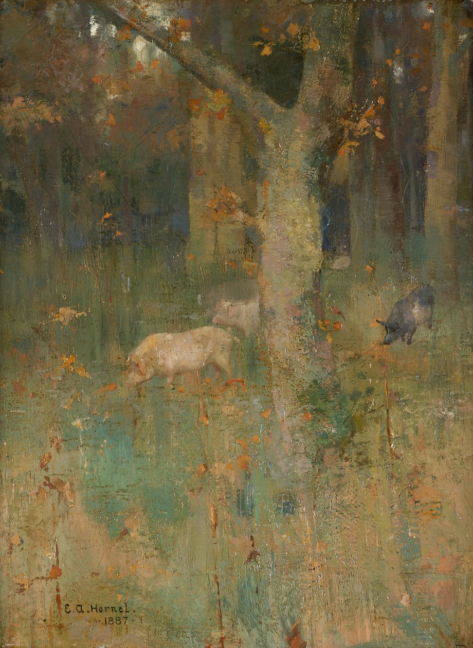 Griser i skogen av Edward Atkinson Hornel