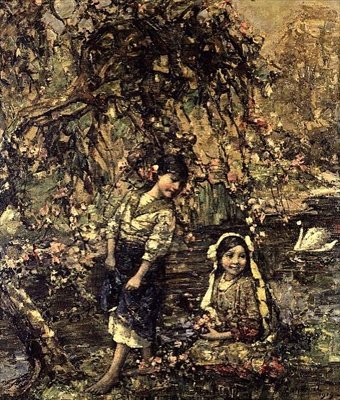 Svanedammen av Edward Atkinson Hornel