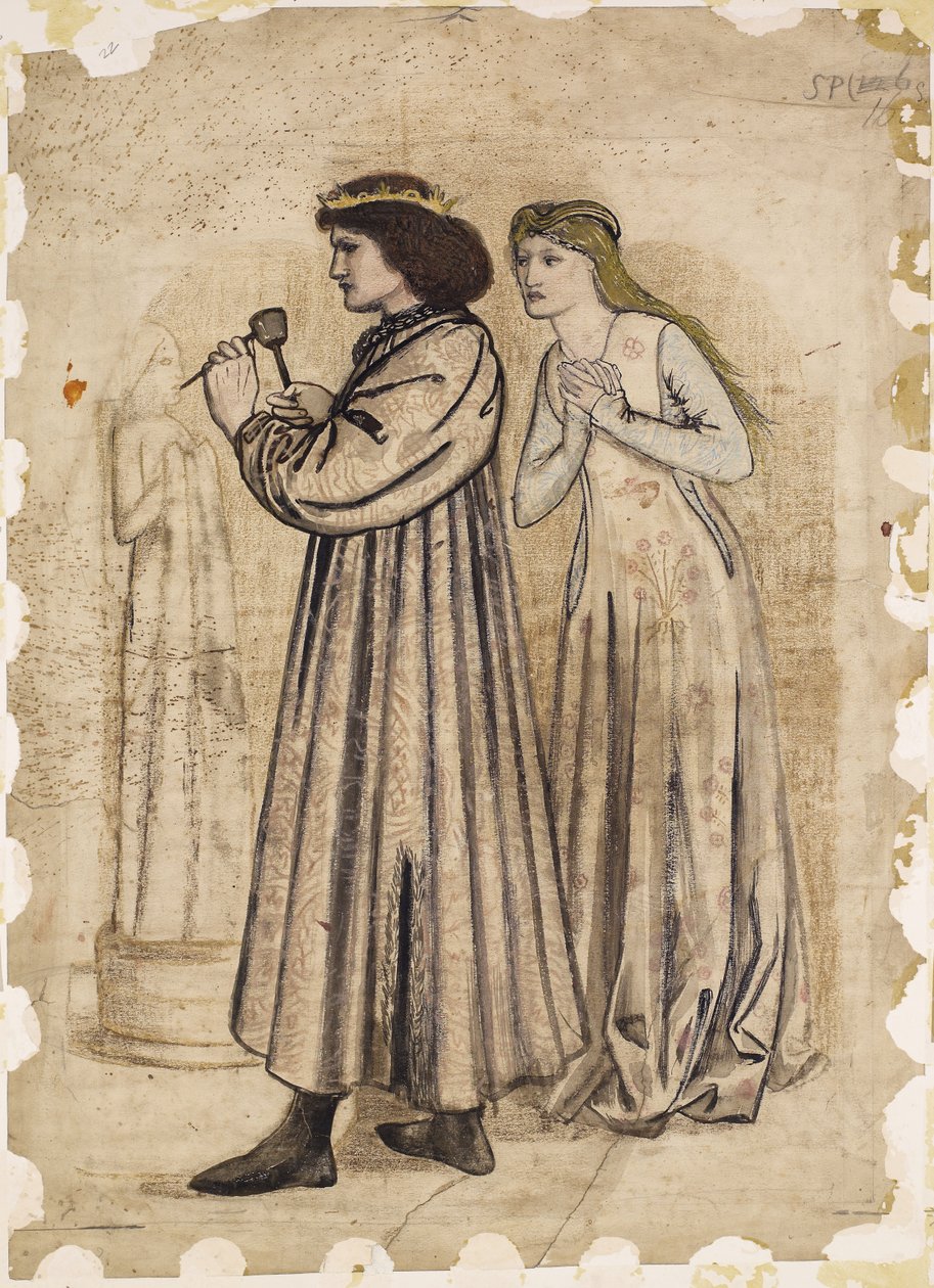 Kong Renés bryllupsreise - Skulptur av Edward Burne Jones
