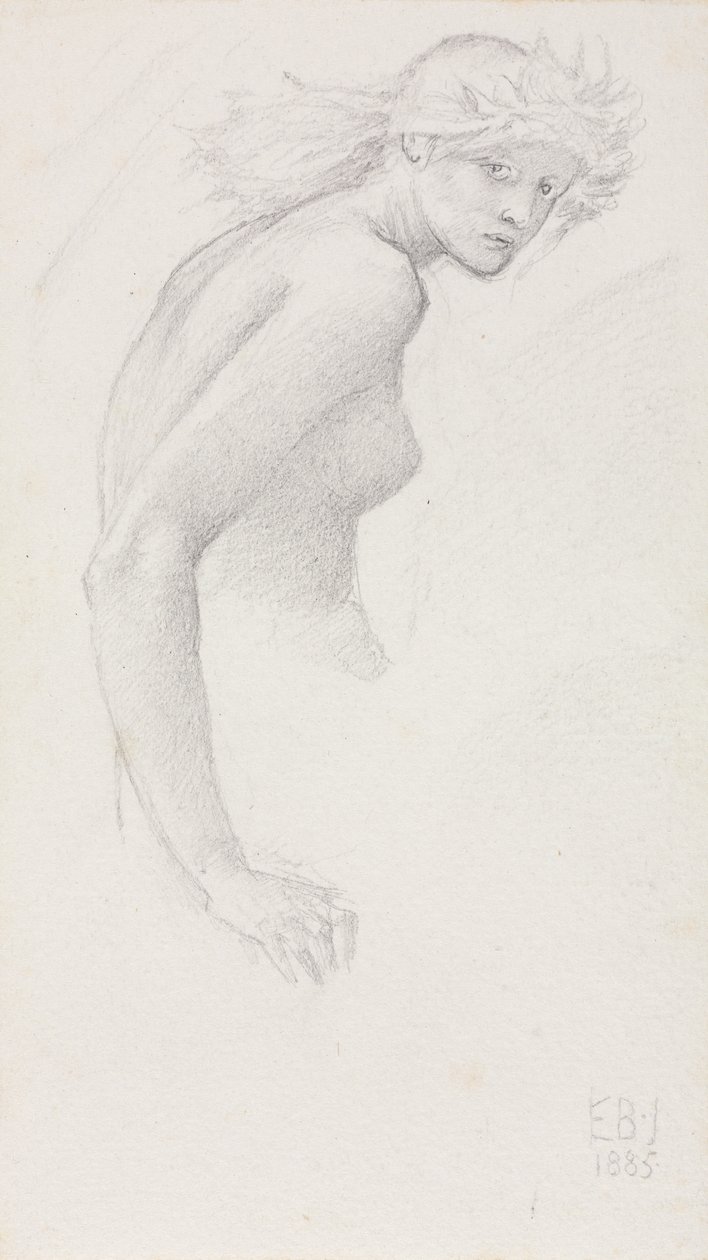 Studie av en kvinneskikkelse, 1885. av Edward Burne Jones