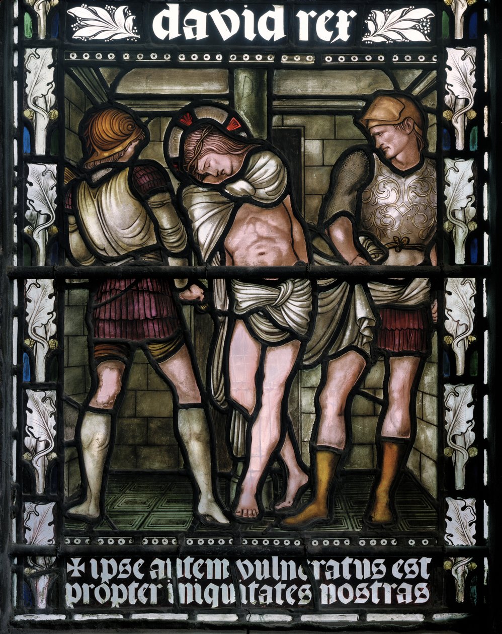 The Flagellation, 1876 (farget glass) av Edward Burne Jones
