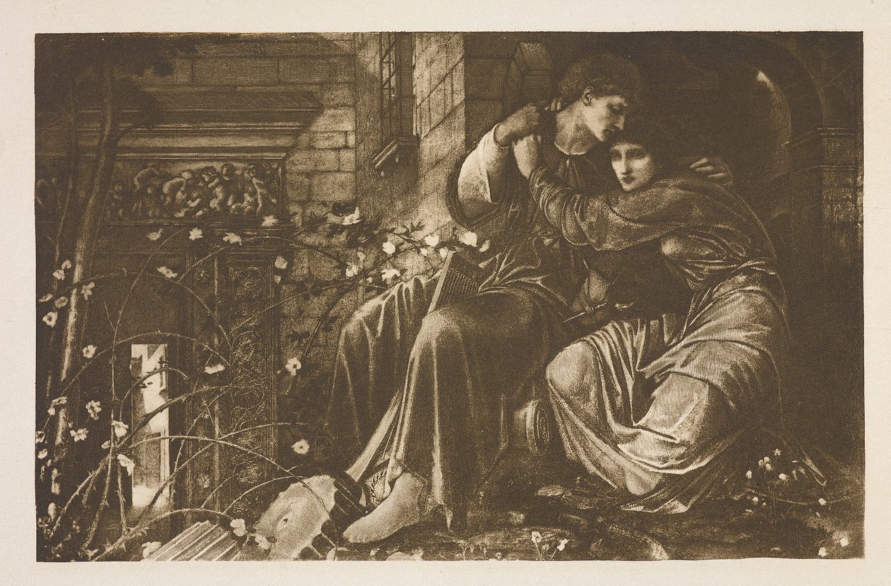 Kjærlighet blant ruinene av Edward Coley (after) Burne Jones