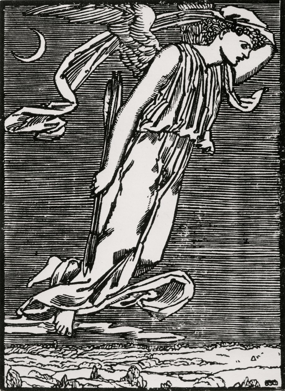 Psyke venter på Amor av Edward Coley (after) Burne Jones