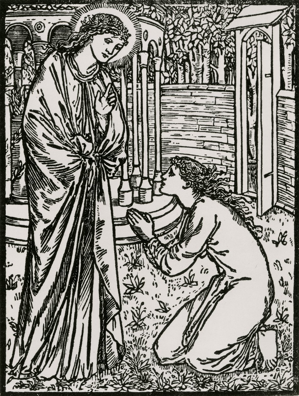 Psyche og Juno av Edward Coley (after) Burne Jones
