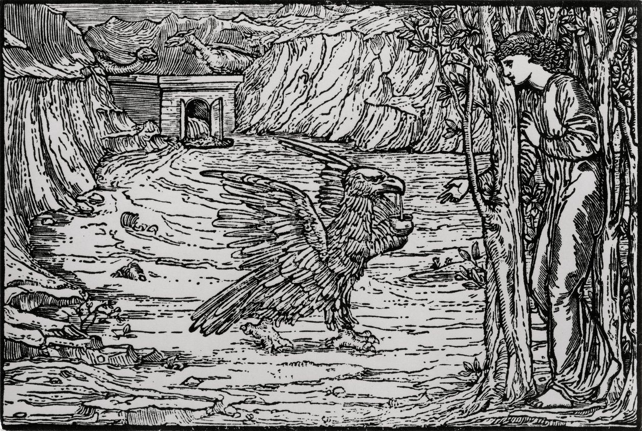 Det svarte vannet av Edward Coley (after) Burne Jones
