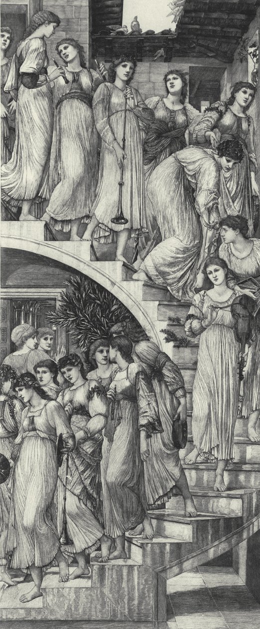 Den gyldne trapp av Edward Coley (after) Burne Jones