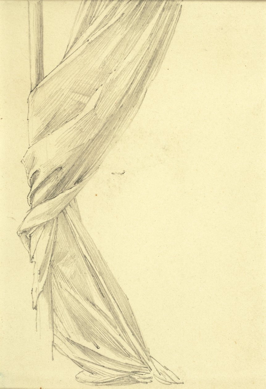 Draperi studie av Edward Burne Jones