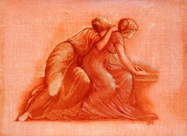 Figurer på en balkong av Edward Coley Burne Jones