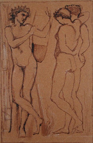 Hymenaeus (kull på papir) av Edward Coley Burne Jones