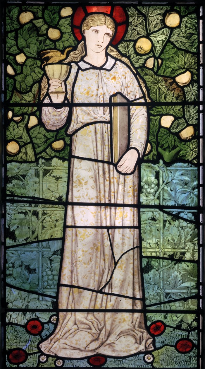 Faith, 1867 (farget glass) av Edward Burne Jones