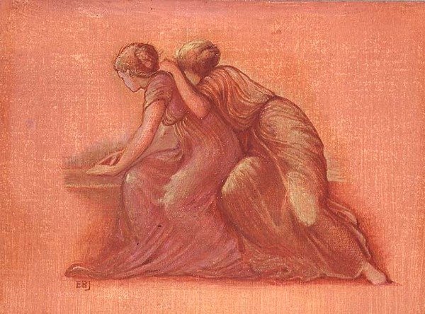 Figurer på en balkong av Edward Coley Burne Jones