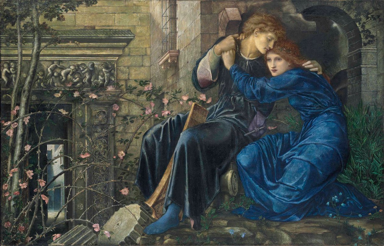 Kjærlighet blant ruinene av Edward Burne Jones