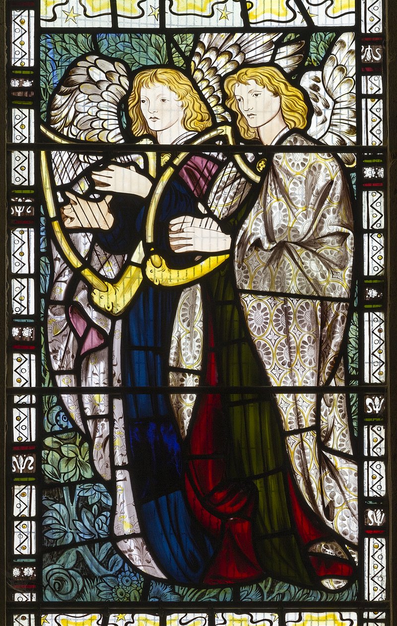 Musikalske engler, 1865 av Edward Burne Jones