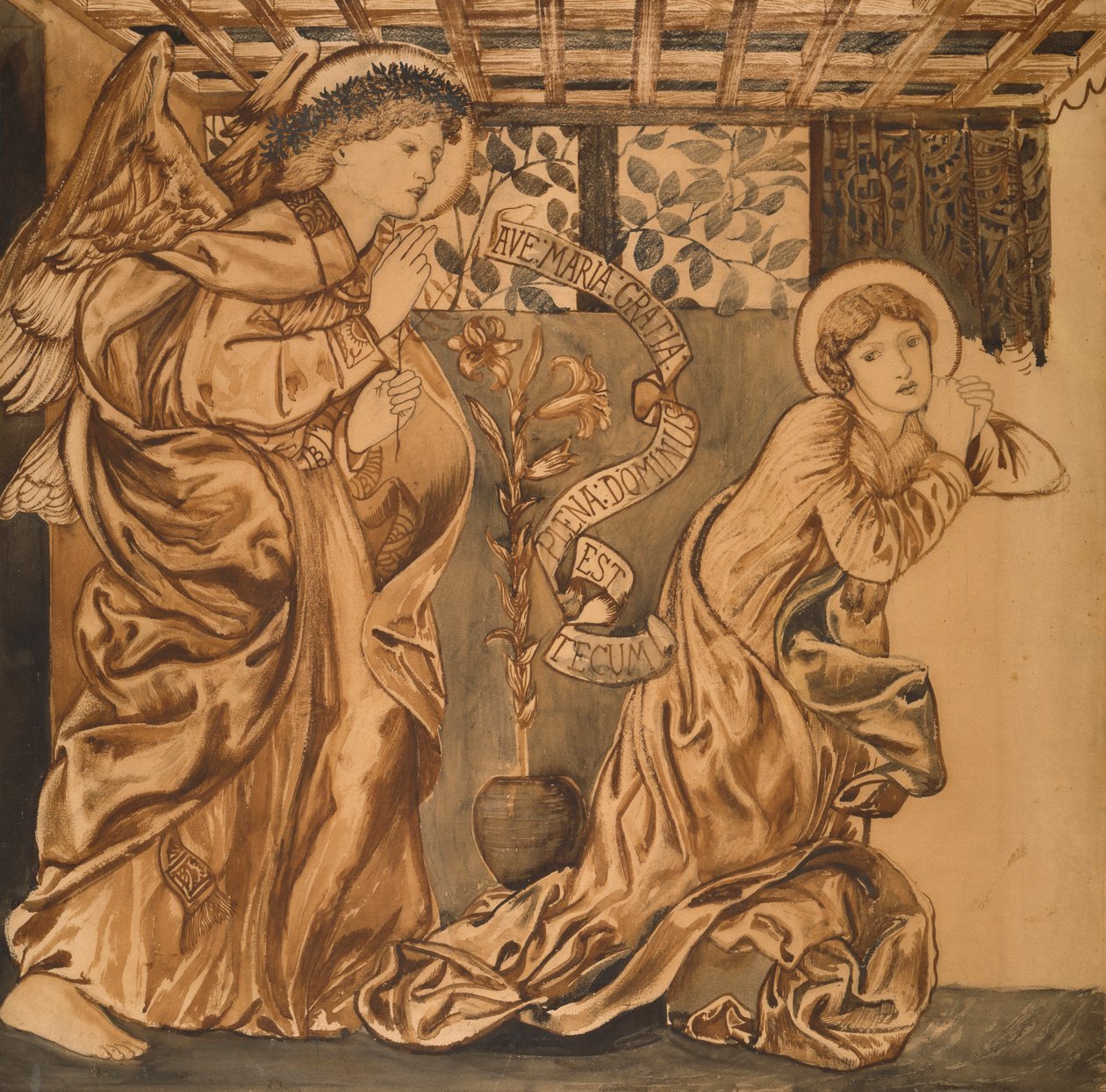 Bebudelsen, ca. 1862 av Edward Burne Jones