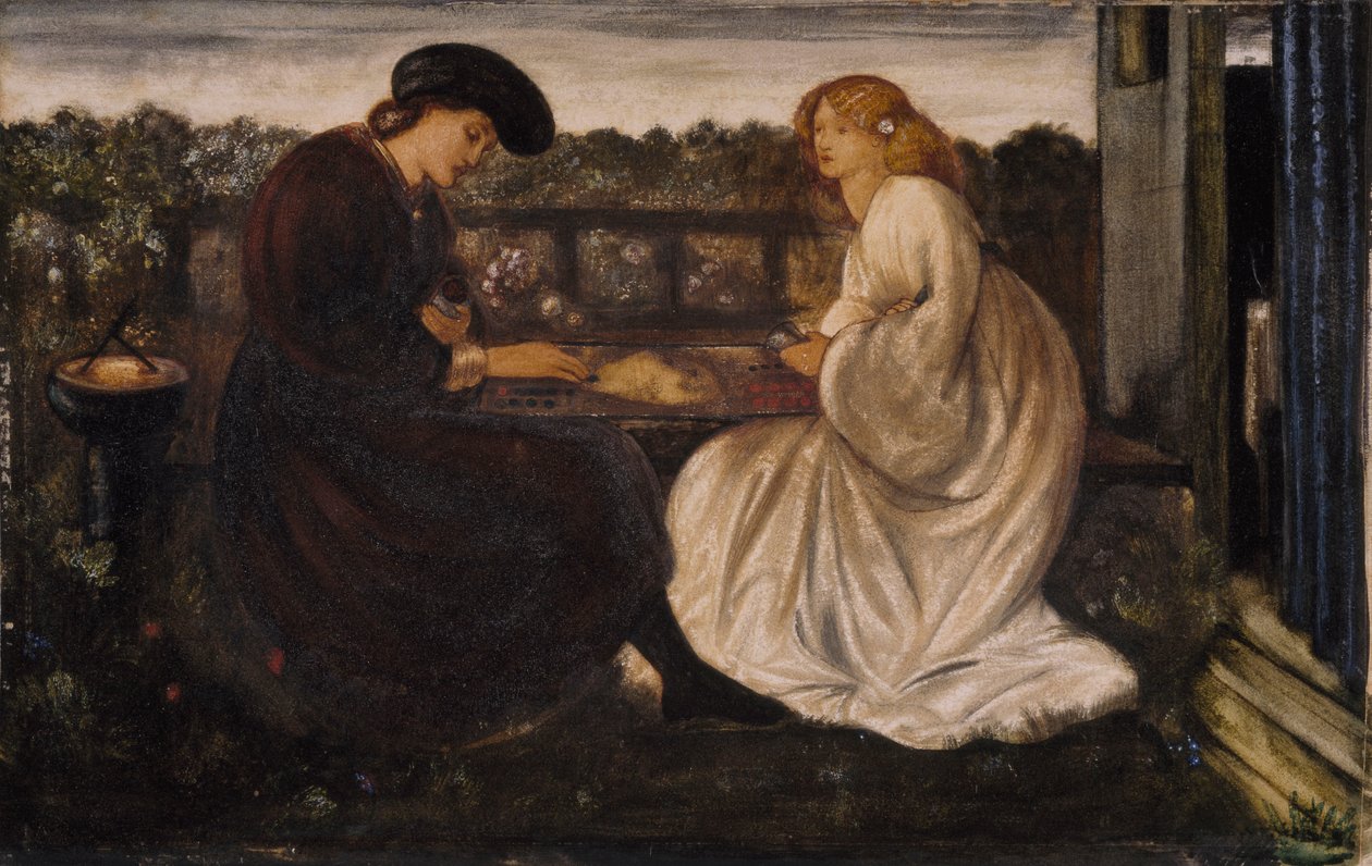 Backgammonspilleren, 1862 av Edward Burne Jones