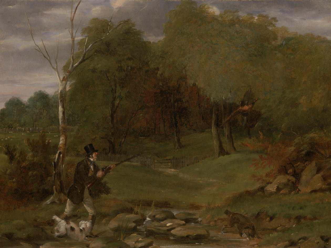 Fasanskyting (olje på kvernbrett) av Edward Duncan