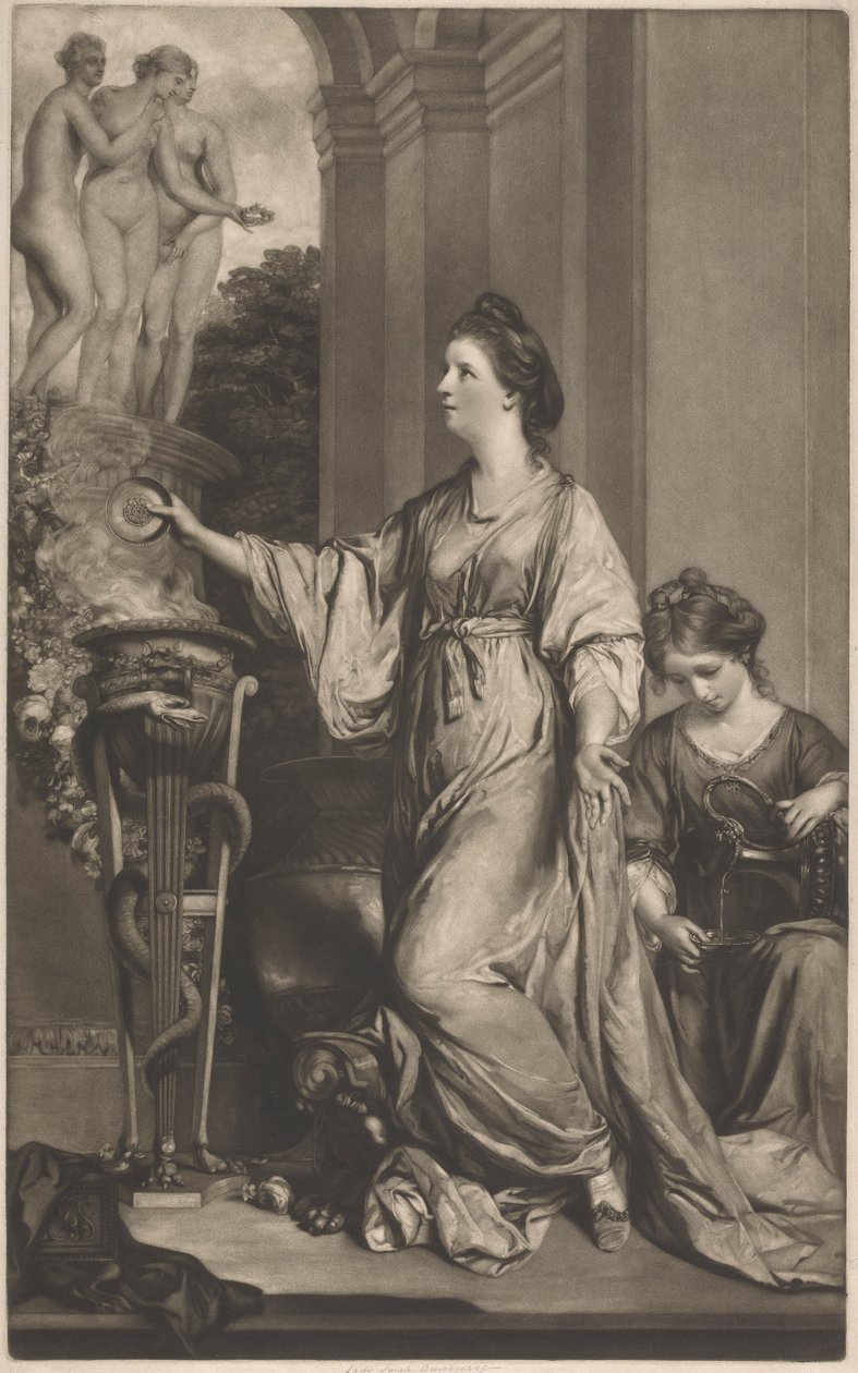 Lady Sarah Bunbury ofrer til nådene av Edward Fisher