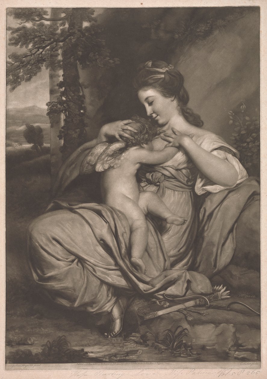 Miss Morris, som Hope Nursing Cupid av Edward Fisher