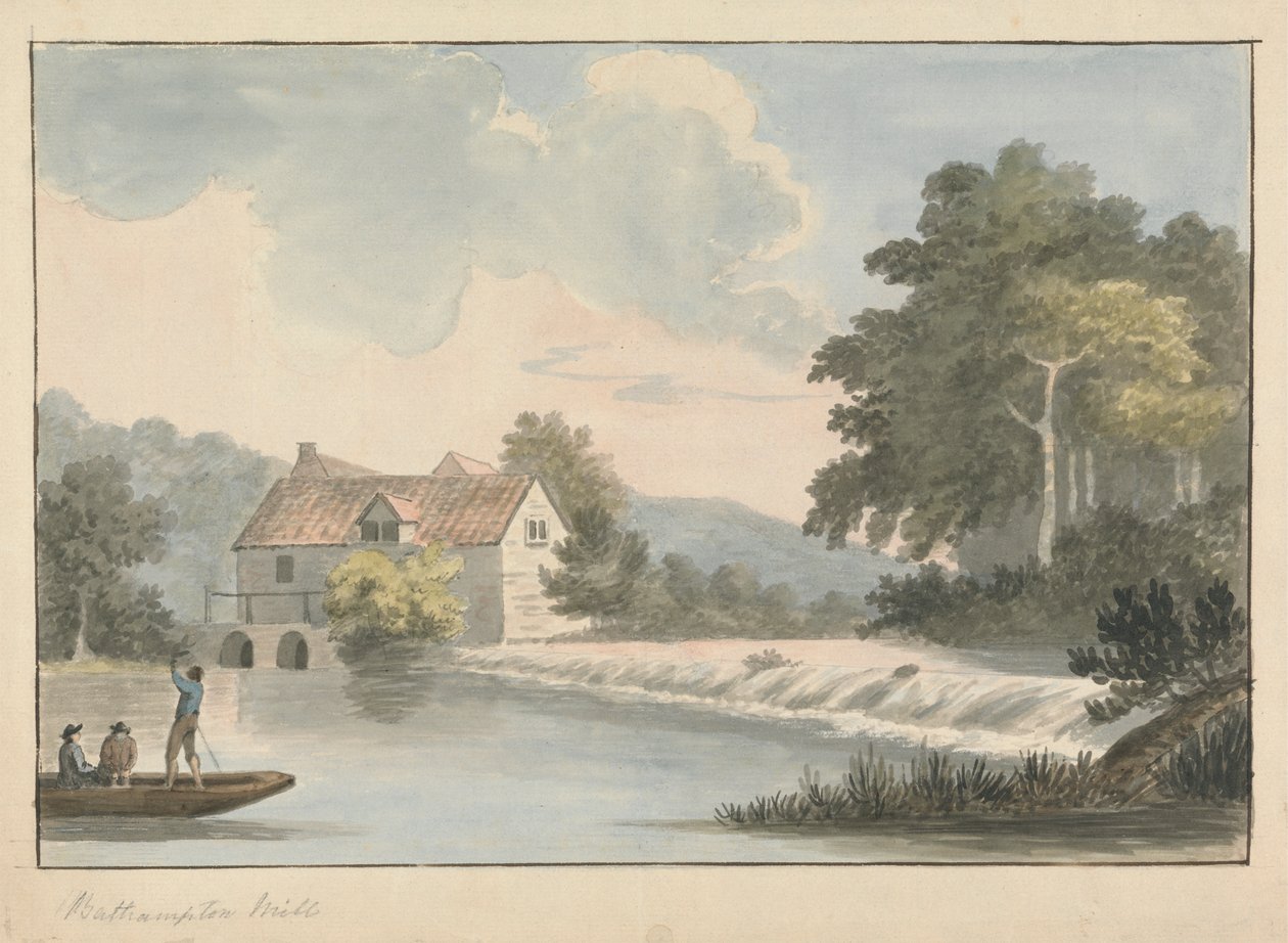 Bathampton Mill av Edward Francis Burney