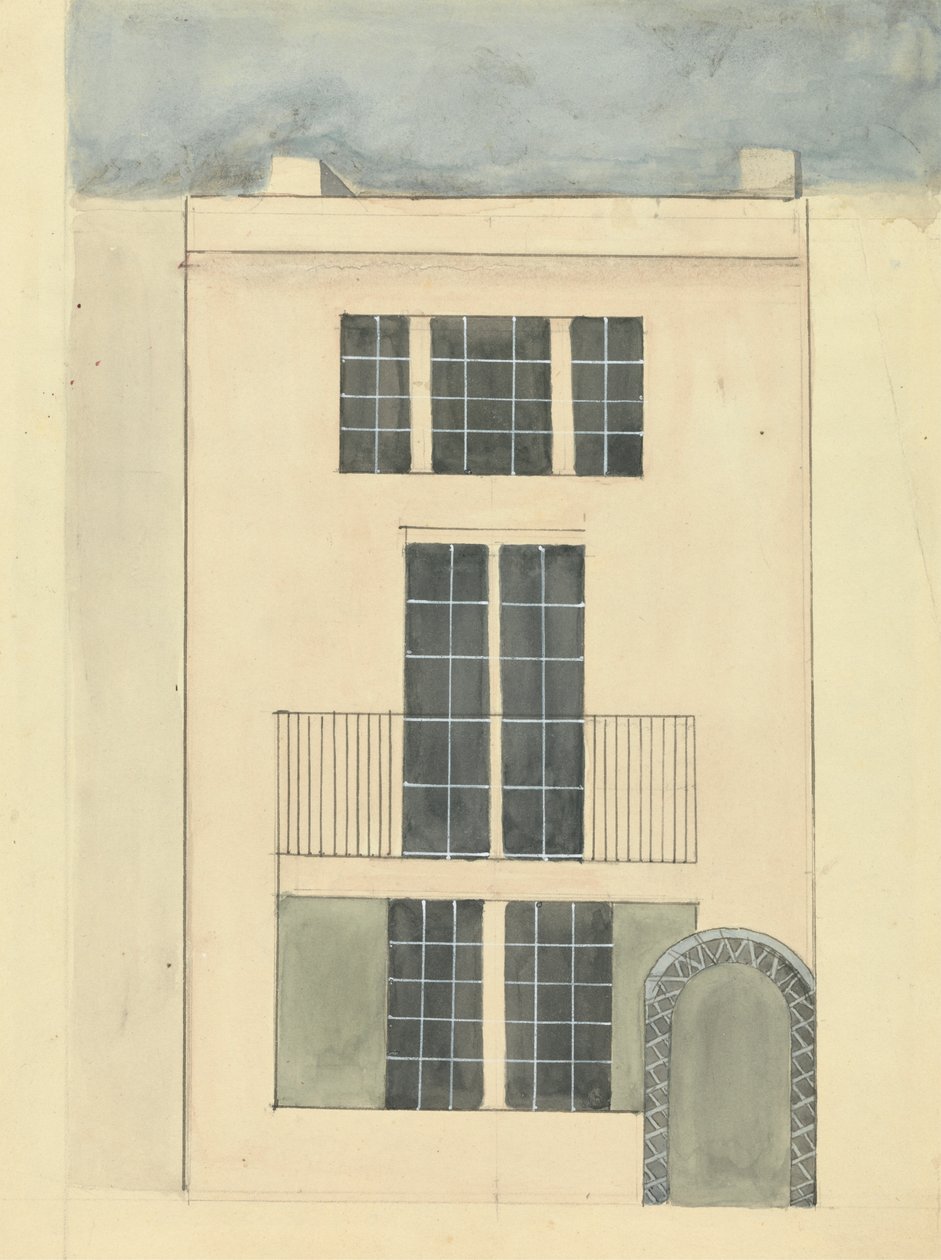 Forhøyning av et hus av Edward Francis Burney