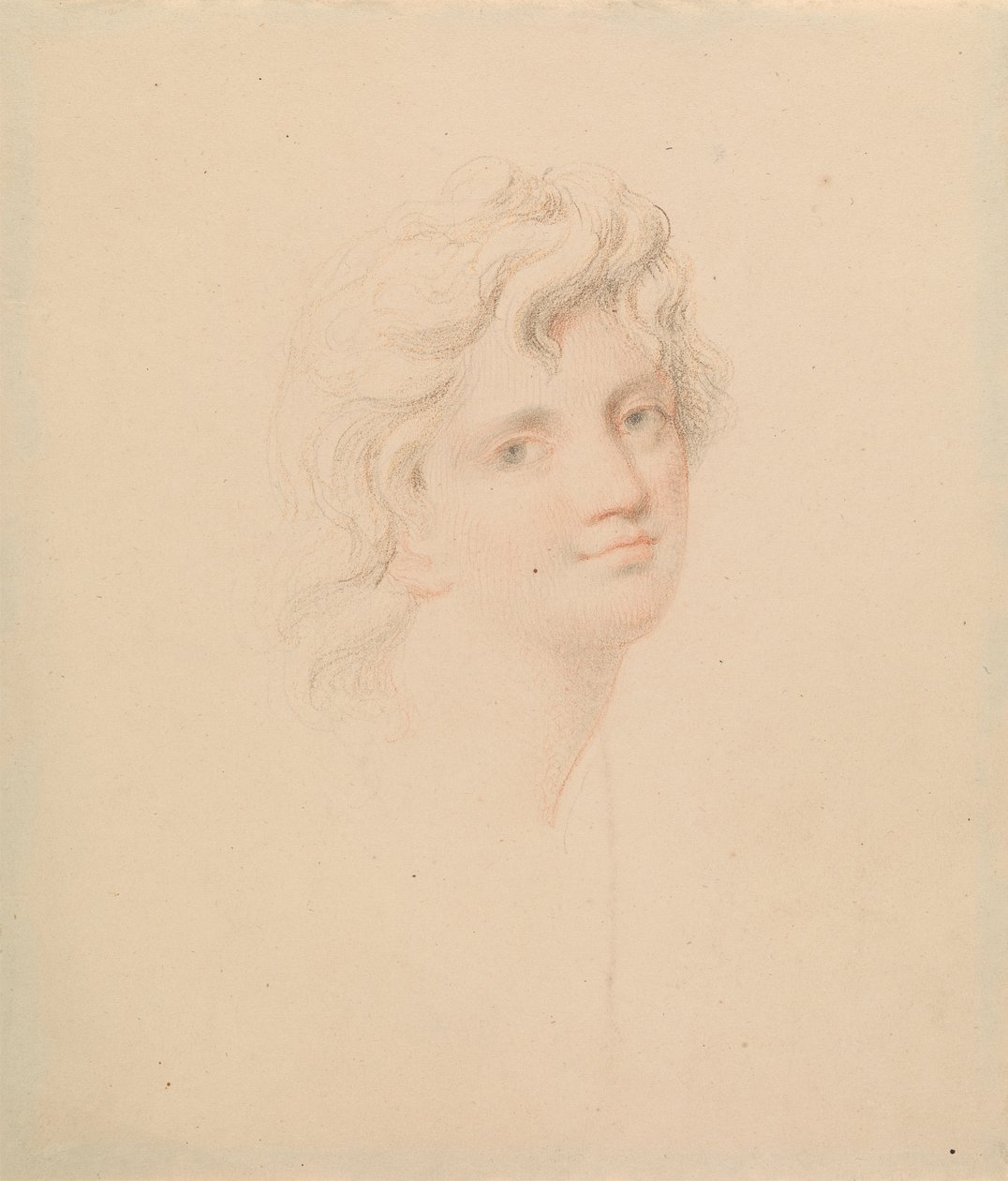 Studie av kvinnelig hode av Edward Francis Burney