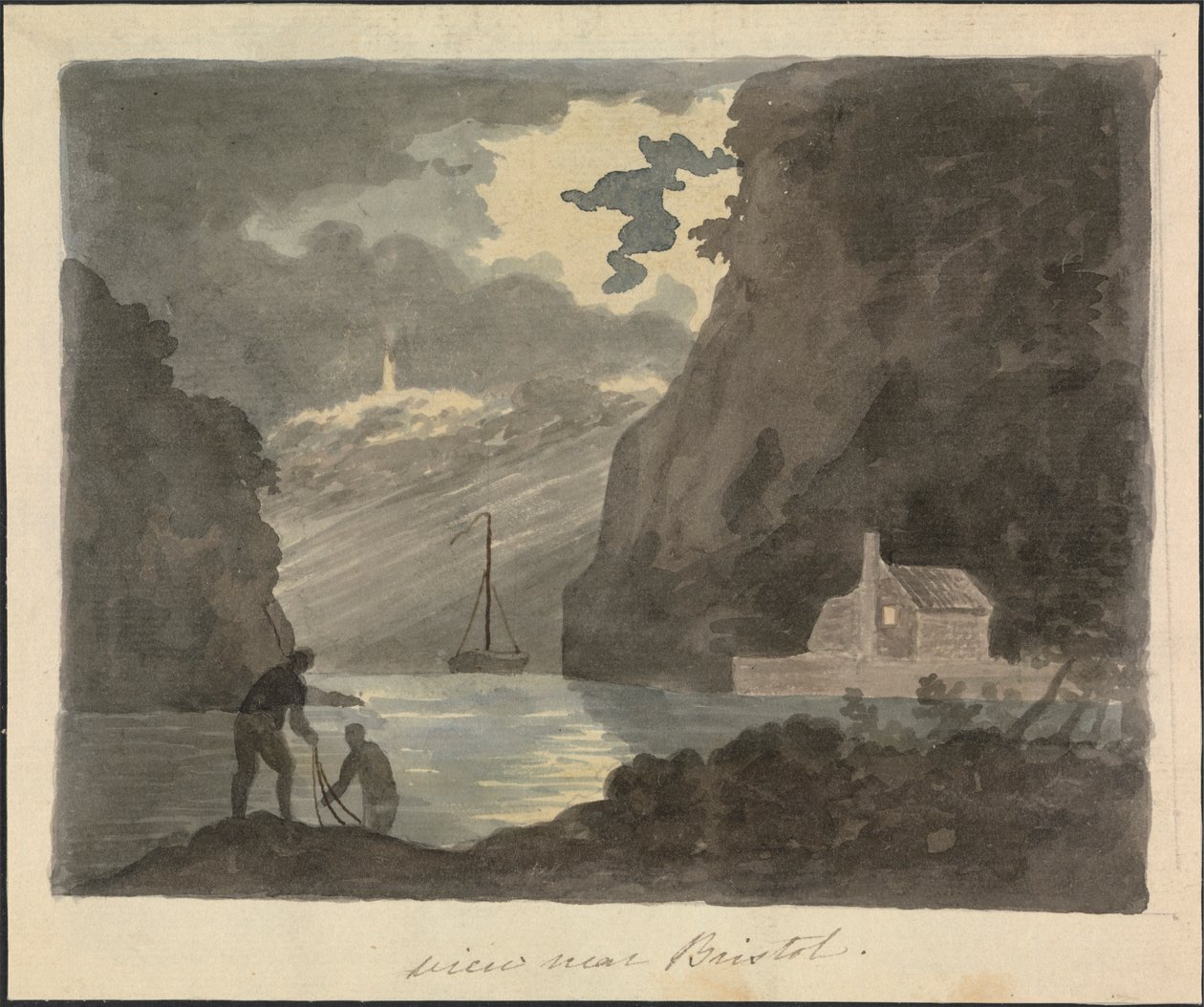 Utsikt nær Bristol av Edward Francis Burney