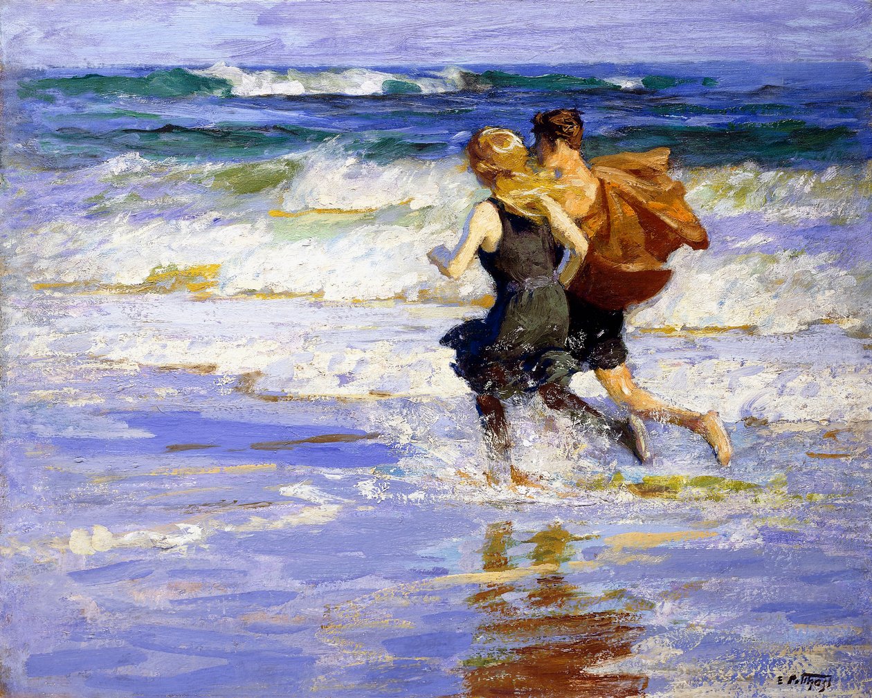 På stranden, av Edward Henry Potthast