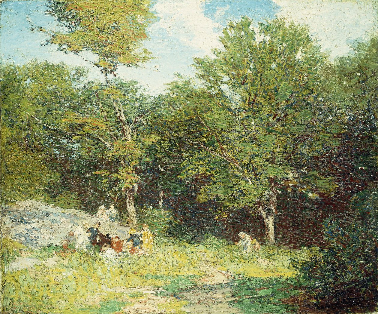 plukke blomster, av Edward Henry Potthast